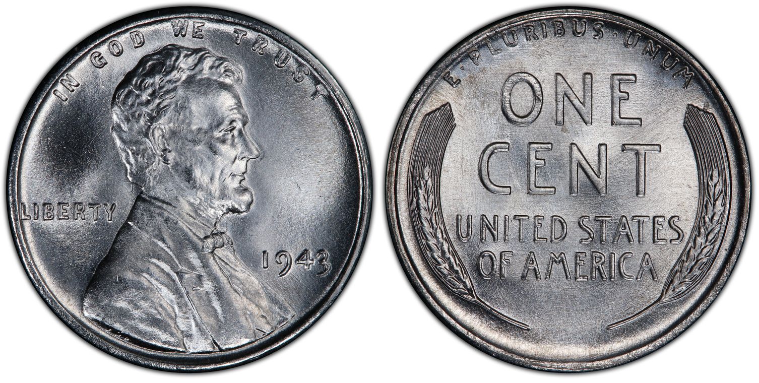 A 1943 Steel Lincoln Cent (Wheat Reverse)