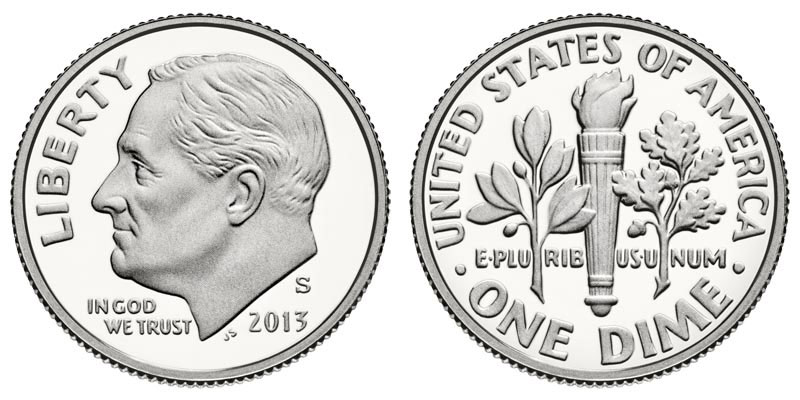 2013 Roosevelt Dime