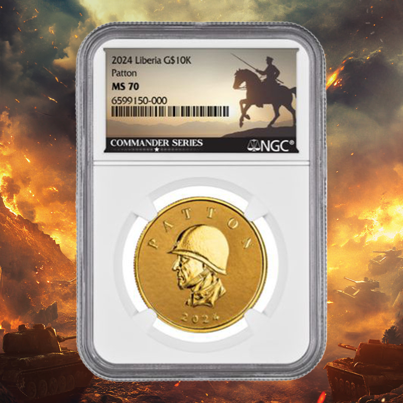2024 1 oz NGC MS-70 Patton Gold Coin - Commander Series