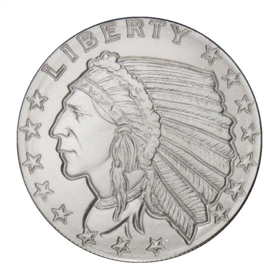 1/10th oz Silver Rounds | Incuse Indian