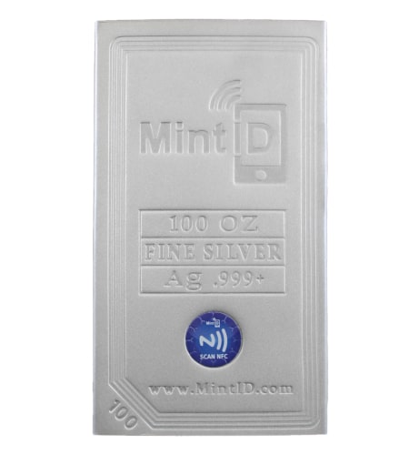 100 oz MintID Silver Bar (AES-128 Encrypted)