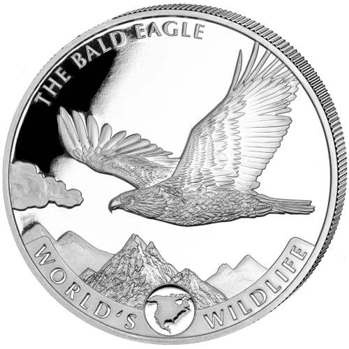 2021 1 oz Geiger Bald Eagle Silver Coin - World's Wildlife