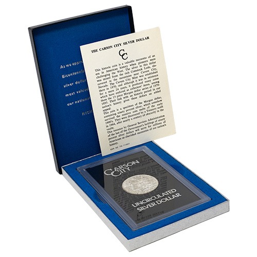 1878-CC Morgan Silver Dollar Coin - BU - GSA with Box & COA