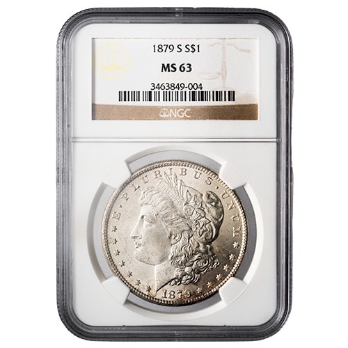 1879-S NGC MS-63 Morgan Silver Dollar Coin