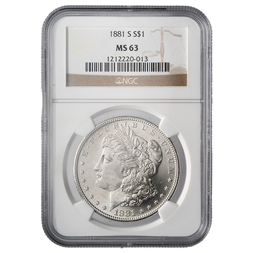 1881-S NGC MS-63 Morgan Silver Dollar Coin