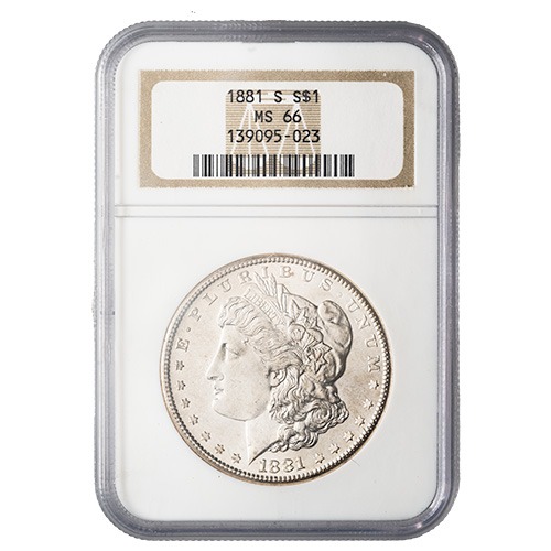 1881-S NGC MS-66 Morgan Silver Dollar Coin