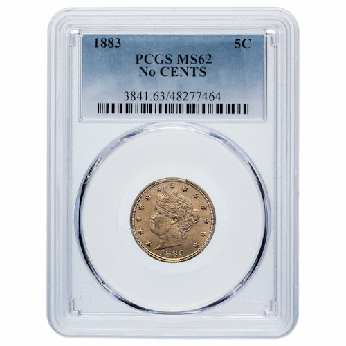 1883 PCGS MS-62 No Cents Liberty Head V Nickel Coin