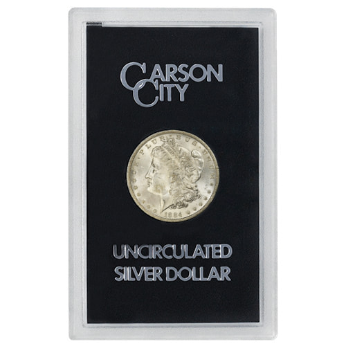 1884-CC Morgan Silver Dollar Coin - BU - GSA with box & COA