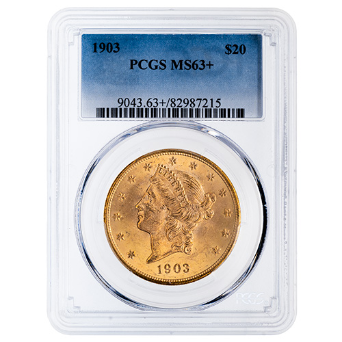 1903 PCGS MS-63+ $20 Liberty Double Eagle Gold Coin