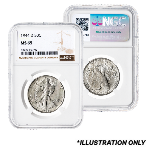 1916-1947 NGC/PCGS MS-65 Walking Liberty Half Dollar Coin