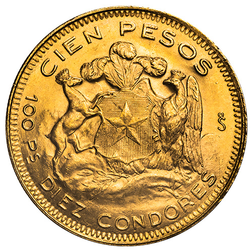 Chile 100 Pesos Gold Coin BU - Random Years