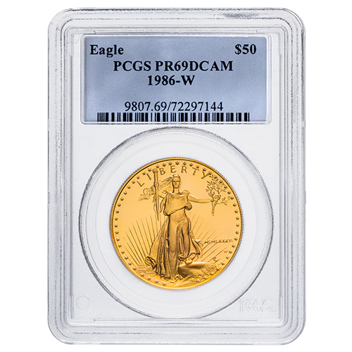 1986-W PCGS PR-69 1 oz American Gold Eagle Proof Coin