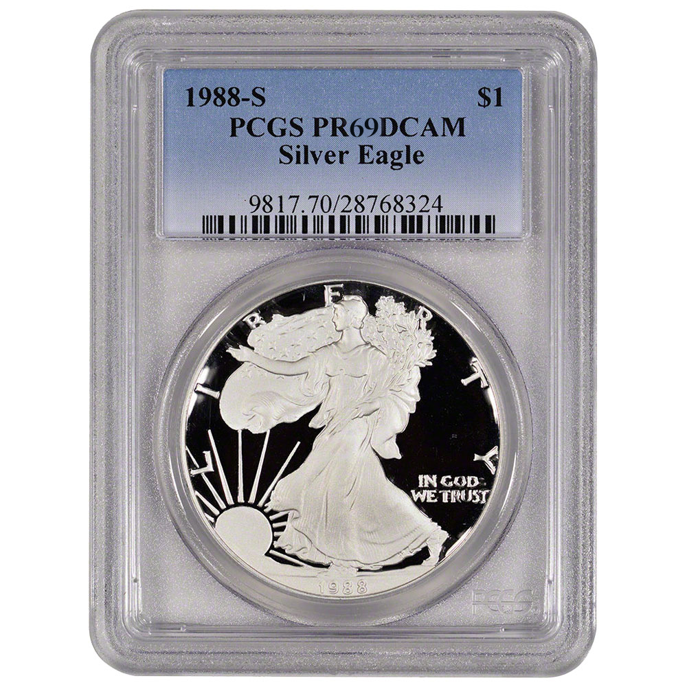 1988-S PCGS PR-69 1 oz American Silver Eagle Proof Coin