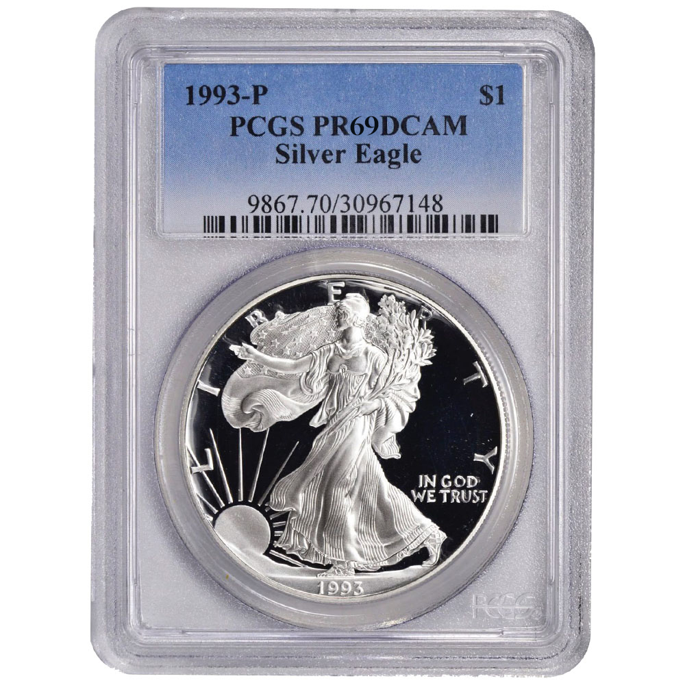 1993 PCGS PR-69 1 oz American Silver Eagle Proof Coin