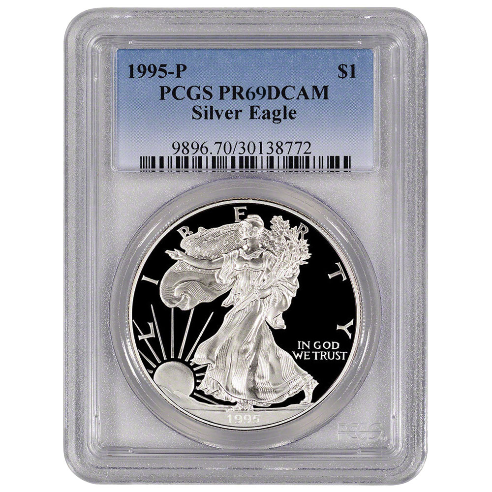 1995 PCGS PR-69 1 oz American Silver Eagle Proof Coin