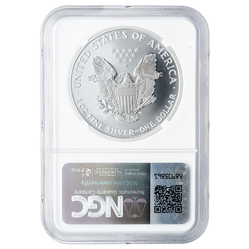 NGC準最高鑑定 PF69 1995年 ケネディ　1/2ドル銀貨　SV900 Buy 1995-W NGC PF-69 UCAM 1 oz American Silver Eagle Proof Coin