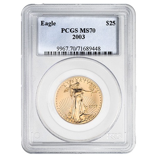 2003 PCGS MS-70 1/2 oz American Gold Eagle Coin