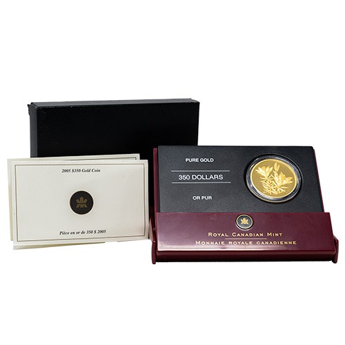 2005 .99999 Canadian Western Red Lily Proof Gold Coin with Box and COA