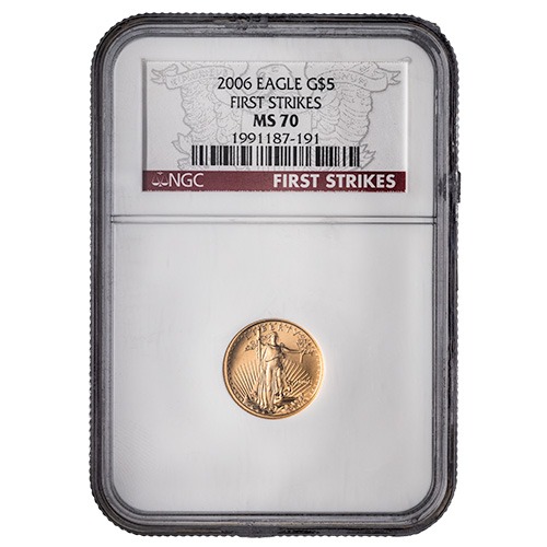 2006 NGC MS-70 First Strikes 1/10 oz American Gold Eagle Coin