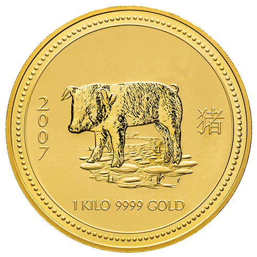 2007 1 Kilo Australian Year of the Pig Gold Coin - Lunar Series