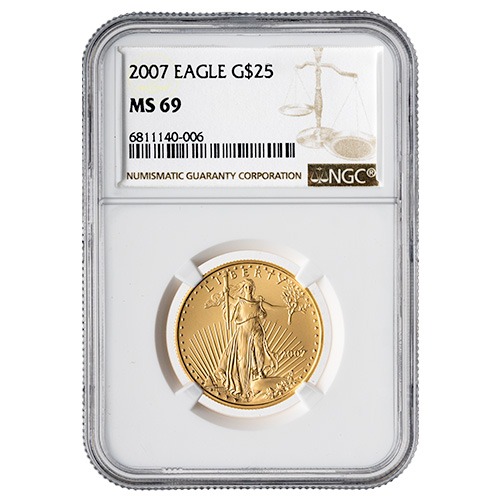 2007 NGC MS-69 1/2 oz American Gold Eagle Coin