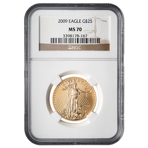 2009 NGC MS-70 1/2 oz American Gold Eagle Coin