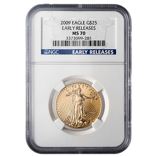 2009 NGC MS-70 Early Releases 1/2 oz American Gold Eagle Coin