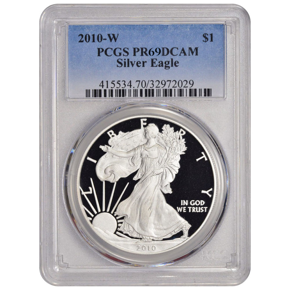 2010 PCGS PR-69 1 oz American Silver Eagle Proof Coin