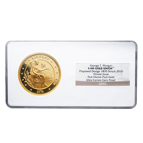 2010 $100 Union George T. Morgan NGC Gem Proof Gold Round