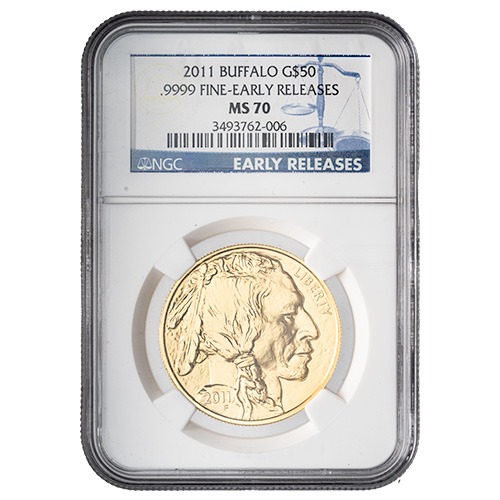 2011 NGC MS-70 Early Releases 1 oz American Buffalo Gold Coin