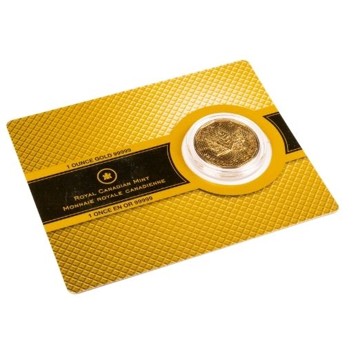 2012 Canadian Gold Maple Leaf .99999 1 oz BU In Assay Card