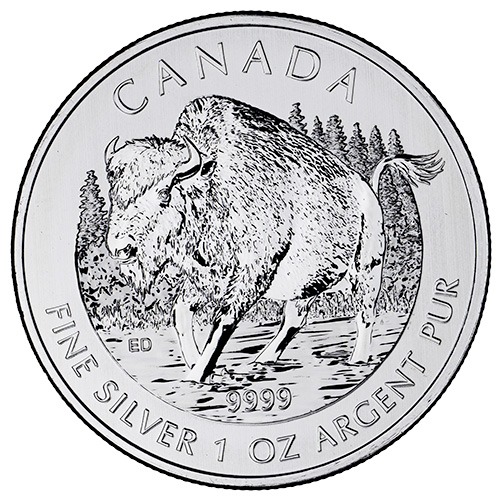 Canadian Wildlife Series Wood Bison 1 oz .9999