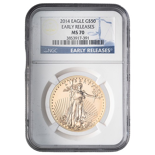 2014 NGC MS-70 Early Releases 1 oz American Gold Eagle Coin
