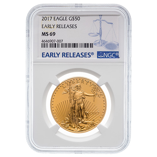 2017 NGC MS-69 Early Release 1 oz American Gold Eagle Coin