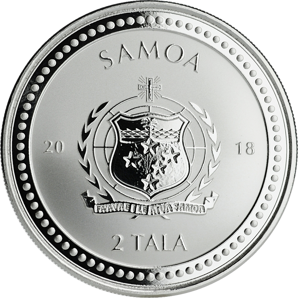 2018 Silver Samoan Seahorse 1 oz Coin