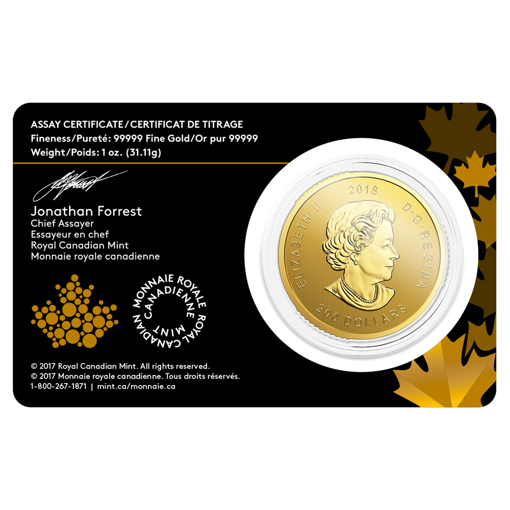 2018 RCM Golden Eagle Gold Coin 1 oz .99999 - Call of the Wild
