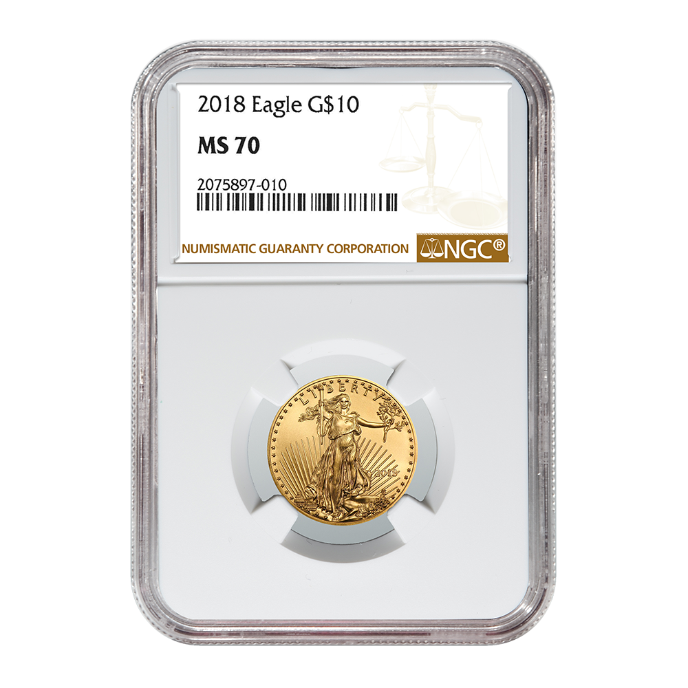 2018 1/4 oz NGC MS-70 Gold American Eagle