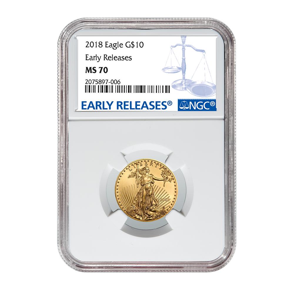 2018 1/4 oz NGC MS-70 Early Releases Gold American Eagle