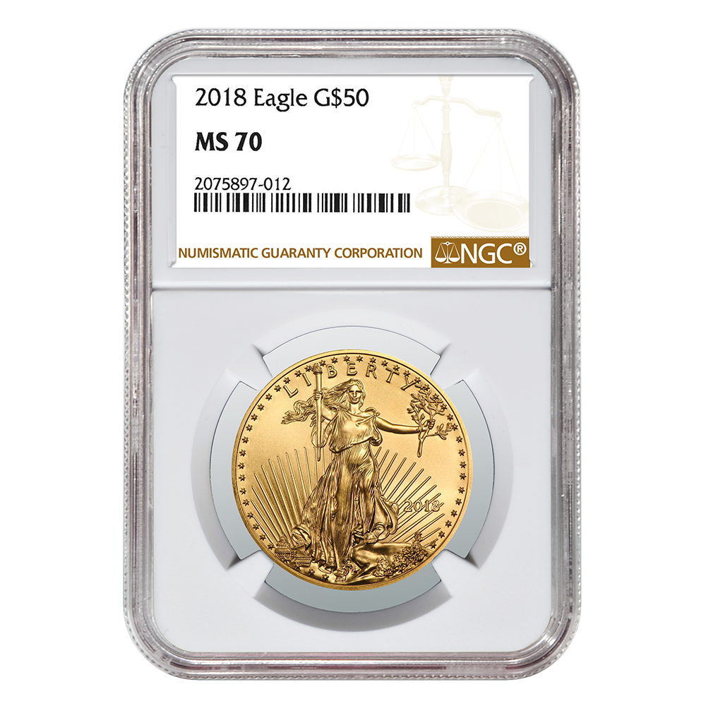 2018 1 oz NGC MS-70 Gold American Eagle