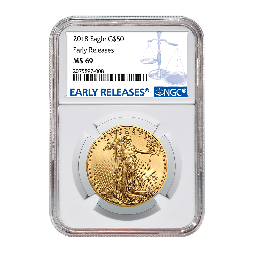 2018 1 oz NGC MS-69 Early Releases Gold American Eagle