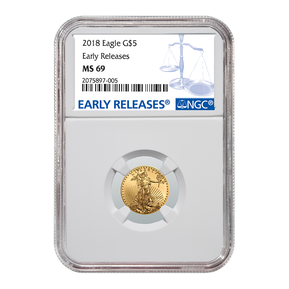 2018 1/10 oz NGC MS-69 Early Releases Gold American Eagle