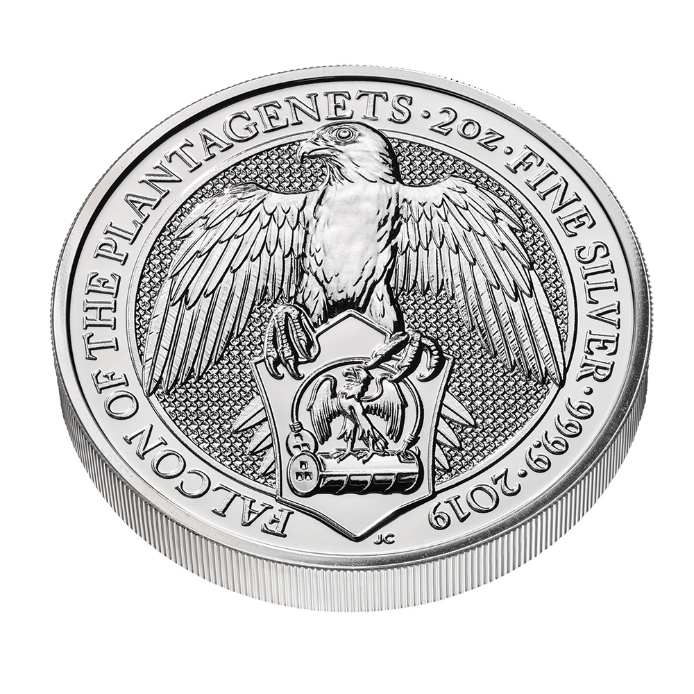 Buy 2019 2 oz Queen's Beasts Falcon of the Plantagenets Silver