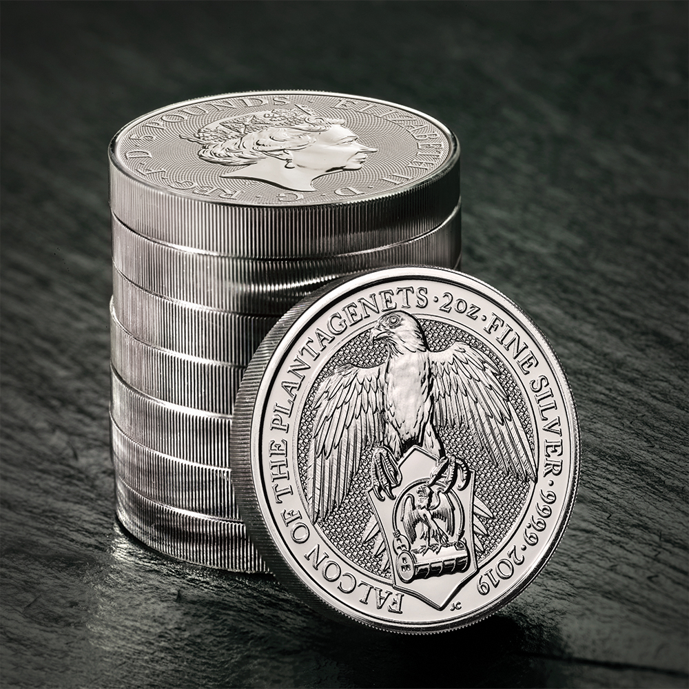 M*m様 Falcon of the Plantagenets 2oz 銀貨 2 2019-2-oz-queens-falcon-of-the
