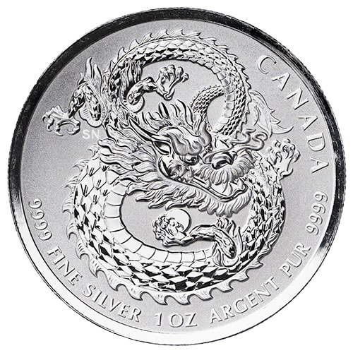 2019 1 oz Lucky Dragon High Relief Silver Coin