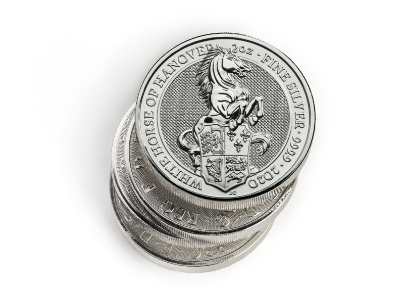 Buy 2020 2 oz Queen's Beasts White Horse of Hanover Silver Coin