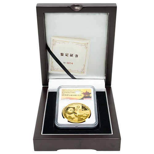 2020 NGC PF-70 First Day of Issue 2 oz Chinese Gold Panda Medal Proof with Box and COA - Macau Expo Schumacher