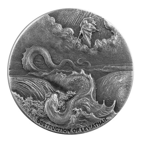 2020 2 oz Destruction of Leviathan Silver Coin  - Biblical Series