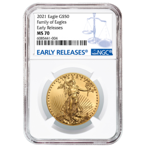2021 1 oz NGC MS-70 ER American Gold Eagle Coin