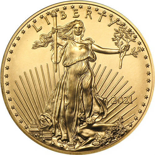 2021 1/2 oz American Gold Eagle Coin BU