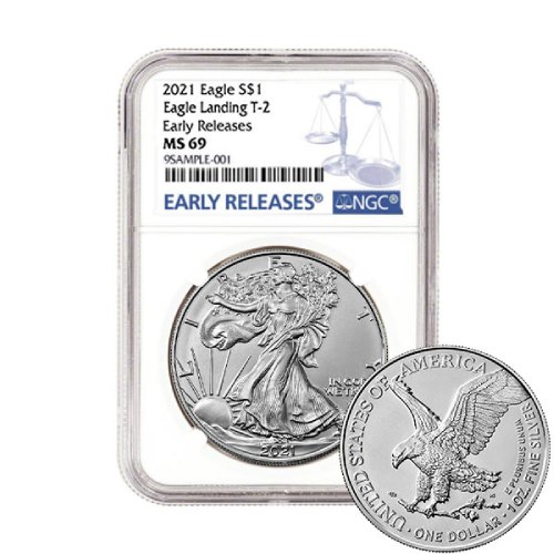 2021 NGC MS-69 Early Releases Type 2 American Silver Eagle
